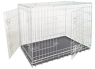 Клітка для собак цинкова з 2 дверцятами 64*48*54 см