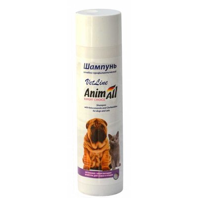 Animall VetLine Шампунь для собак та котів з хлоргексидином та кетоконазолом 250 мл