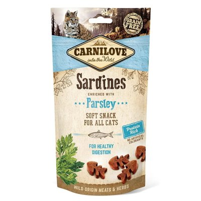 Carnilove Cat Soft Snack с сардиной и петрушкой для кошек 50 г (для чувствительного пищеварения)