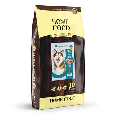 Home Food Повнораціонний гіпоалергенний сухий корм для дорослих собак великих порід «Форель з Рисом та Овочами» 10 кг