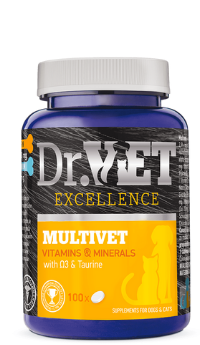 Dr.Vet Multivet Витаминно-минеральная добавка для собак и кошек 100 таблеток