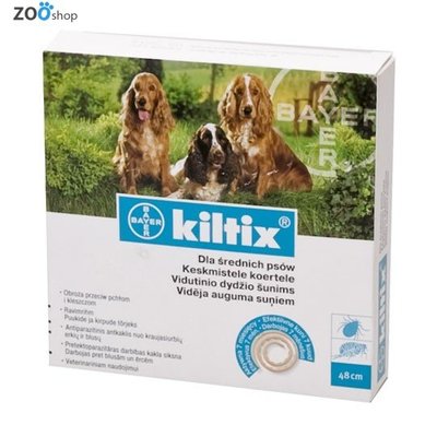 Bayer Kiltix (Килтикс) ошейник от блох и клещей для собак 48 см