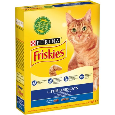 Friskies Sterilized - Сухой корм для кастрированных котов и стерилизованных кошек 0,3 кг