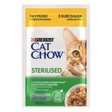 Cat Chow Sterilised Кусочки в желе с курицей и баклажанами для кошек 85 г