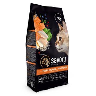 Savory корм для котят 400г (лосось и морская рыба)
