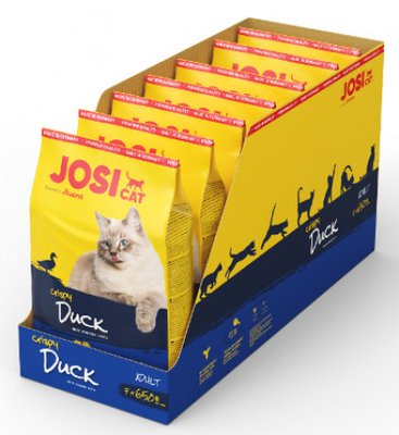 JosiCat Crispy Duck сухой корм для кошек (ЙозиКет Криспи Дак с уткой) 7*650 г