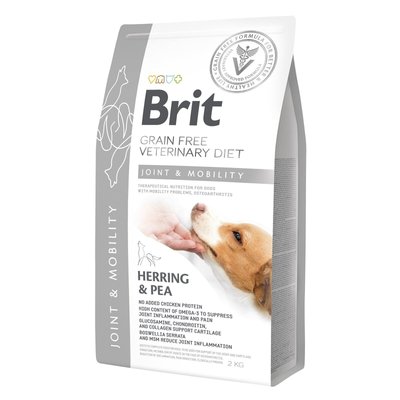 Brit GF Veterinary Diet Joint & Mobility - Сухий корм для собак, при захворюваннях суглобів 2 кг (оселедець)