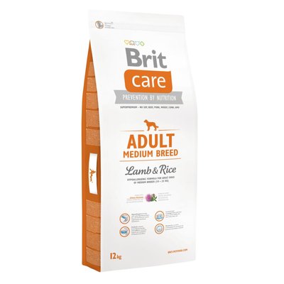 Brit Care Adult Medium Breed Lamb & Rice - Сухой корм для взрослых собак средних пород (весом от 10 до 25 кг) 12 кг (ягненок и рис)