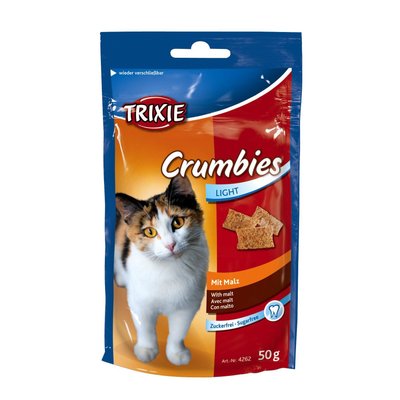Ласощі для кішок Trixie «Crumbies» 50 г (для виведення шерсті)
