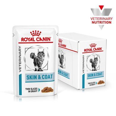 Royal Canin (Роял Канин) SKIN&COAT CAT Влажный диетический корм для кошек при дерматозе и выпадении шерсти