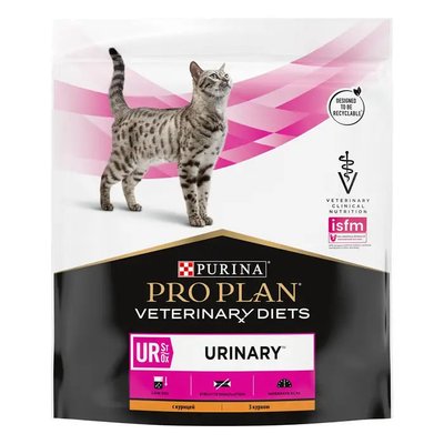 Purina Pro Plan Veterinary Diets UR URINARY - Лечебный сухой корм для кошек при заболеваниях нижних отделов мочевыводящих путей 350 г