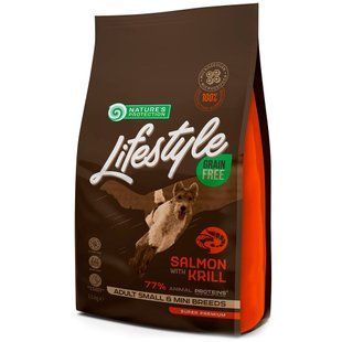 Nature's Protection Lifestyle Grain Free Salmon with krill Adult Small and Mini Breeds - беззерновий корм з лососем для собак дрібних порід 1,5 кг