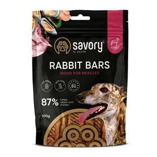 Savory Bars With Rabbit Джерки батончики з кроликом, 100 г