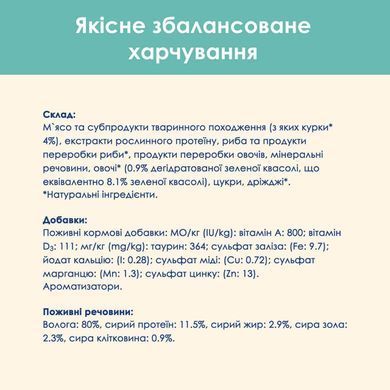 Cat Chow Hairball Шматочки в желе з куркою та зеленою квасолею для котів 85 г