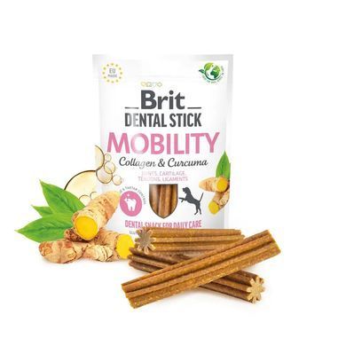 Brit Dental Stick Mobility - Ласощі для собак 251 г (колаген та куркума)