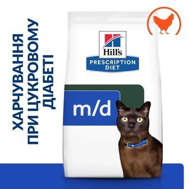 Hill&rsquo;s Prescription Diet m/d - Сухий корм для котів з куркою 1,5 кг