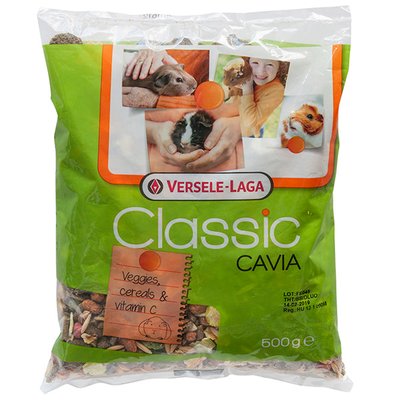 Versele-Laga Classic Cavia ВЕРСЕЛЕ-ЛАГА КЛАССИК КАВИА зерновая смесь корм для морских свинок с витамином C, 0.5 кг