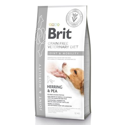 Brit GF Veterinary Diet Joint & Mobility - Сухой корм для собак, при заболеваниях суставов 12 кг (сельдь)
