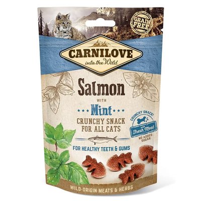 Carnilove Cat Crunchy Snack з лососем і м’ятою для котів 50 г (для зубів)