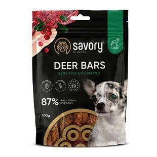 Savory Bars With Venison Джерки батончики з олениною, 100 г