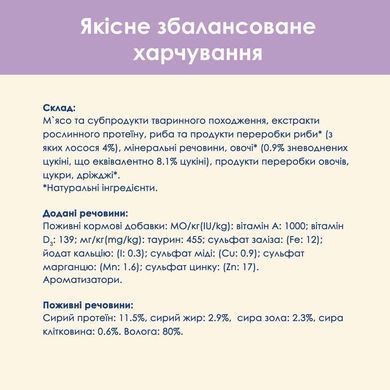 Cat Chow Sensetive Шматочки в желе з лососем та цукіні для котів 85 г