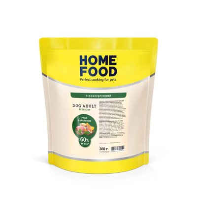 Home Food Повнораціонний сухий корм для дорослих собак середніх порід «Риба з Кроликом» 0,3 кг