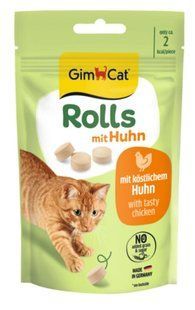 GimCat Лакомство ROLLS для кошек со вкусом курицы 40 г
