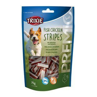 Лакомство для собак Trixie PREMIO Chicken and Pollock Stripes 75 г (курица и рыба)