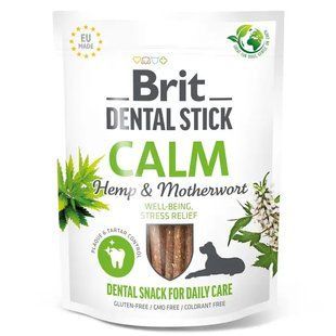 Brit Dental Stick Calm - Ласощі для собак 251 г (конопля та пустирник)