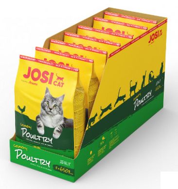 JosiCat Crunchy Poultry сухой корм для кошек (ЙозиКет Кранчи Полтри с птицей) 7*650 г