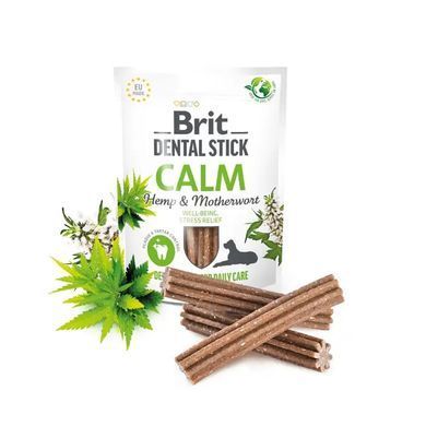 Brit Dental Stick Calm - Ласощі для собак 251 г (конопля та пустирник)