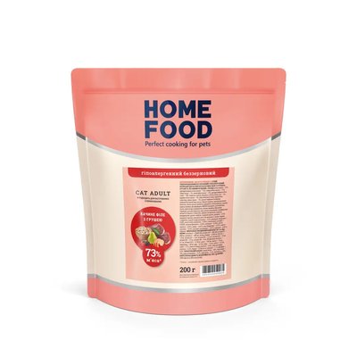 Home Food Гипоаллергенный, беззерновой корм для взрослых кошек Утиное филе с грушей 200 г