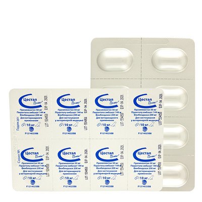 Цестал Плюс (Cestal Plus) таблетки від гельмінтів для собак, таблетка