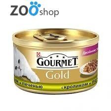 Gourmet Gold консерва с кроликом и печенью 85г