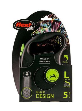Flexi Поводок-рулетка Design лента L (5 м; до 50 кг) зеленый