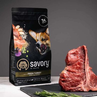 Savory корм для стерилизованных всех пород 1 кг (индейка)