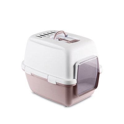 StefanPlast Туалет для кошек с фильтром Cathy Comfort нежно-розовый 58*45*48 см