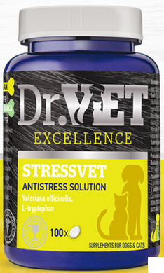 Dr.Vet Stressvet Витаминно-минеральная добавка для собак и кошек 100 таблеток