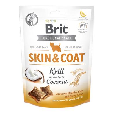 Brit Functional Snack Skin & Coat - Ласощі для собак 150 г (для шкіри та шерсті)