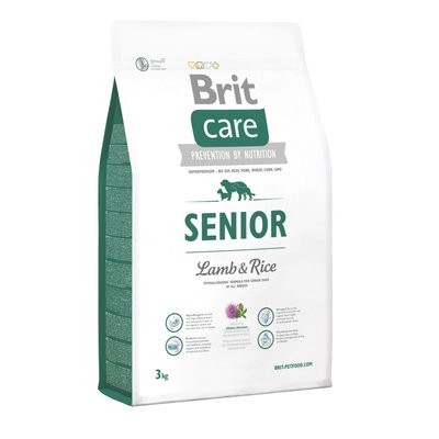 Brit Care Senior Lamb & Rice - Сухой корм для пожилых собак всех пород 3 кг (ягненок и рис)