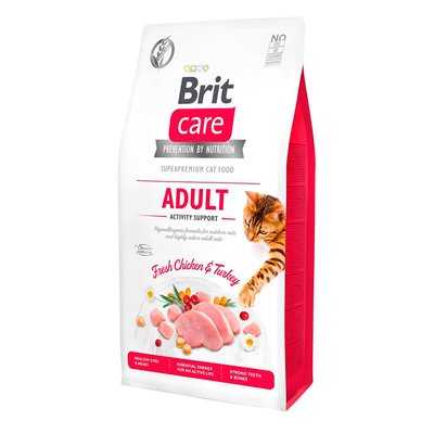 Brit Care Cat GF Adult Activity Support корм для поддержки активности 7кг (курица и индейка)