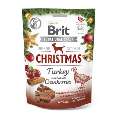 Brit Care Dog Functional Snack - Різдвяні ласощі для собак 150 г (індичка та журавлина)
