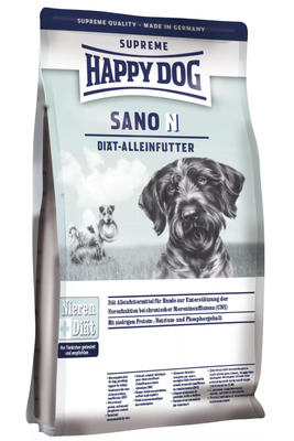Happy Dog (Хеппі Дог) - Sano N Сухий дієтичний корм для дорослих собак всіх порід, при захворюваннях нирок, печінки і серцево-судинних захворюваннях 7,5 кг