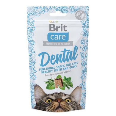 Brit Care Functional Snack Dental - Лакомство для кошек 50 г (для зубов)