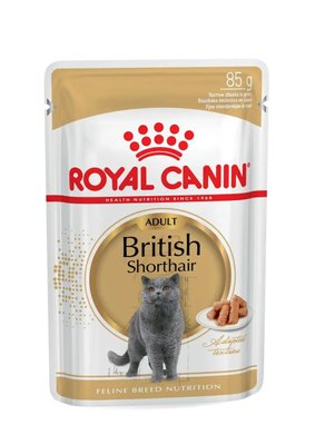 Royal Canin (Роял Канин) BRITISH SHORTHAIR ADULT Влажный корм для кошек британской породы, кусочки в соусе