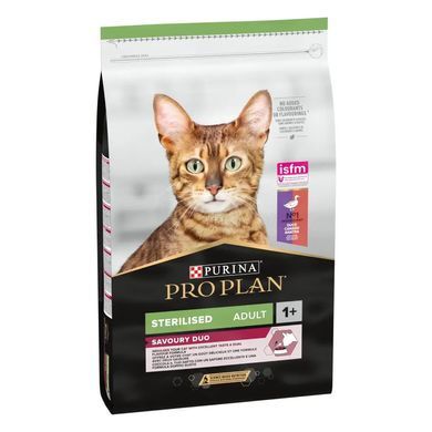 ProPlan Cat Sterilised Adult - Сухий корм для стерилізованих кішок і кастрованих котів з качкою 10 кг
