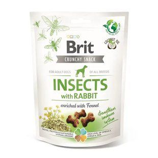 Brit Care Dog Crunchy Cracker - Лакомство для собак 200 г (насекомые, кролик и фенхель)