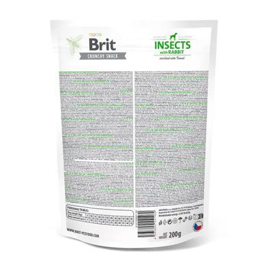 Brit Care Dog Crunchy Cracker - Ласощі для собак 200 г (комахи, кролик і фенхель)
