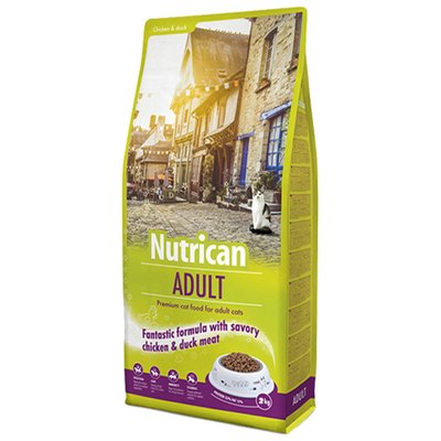 Сухой корм Nutrican Adult Cat для взрослых кошек всех пород со вкусом курицы и риса, 2 кг