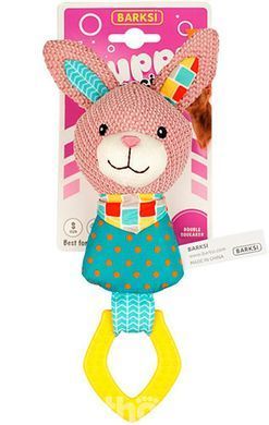 Игрушка для собак Barksi Puppy Special Кролик с грызунцем и пищалкой для щенков